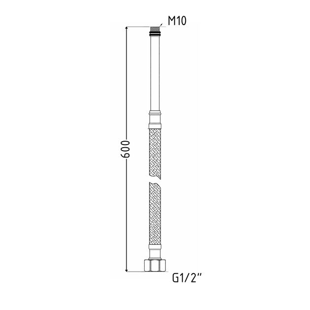 Гибкая подводка для смесителя Thermo Alliance Forte М10 60 см TAF387W60, фото , изображение 2 | SNABZHENIE.com.ua