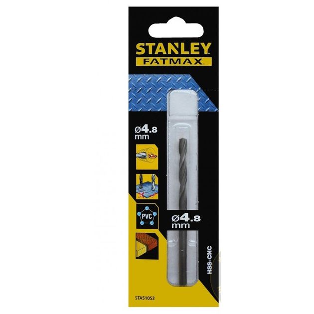 Универсальное сверло STANLEY 4,8 мм (металл/дерево/пластик), фото  | SNABZHENIE.com.ua