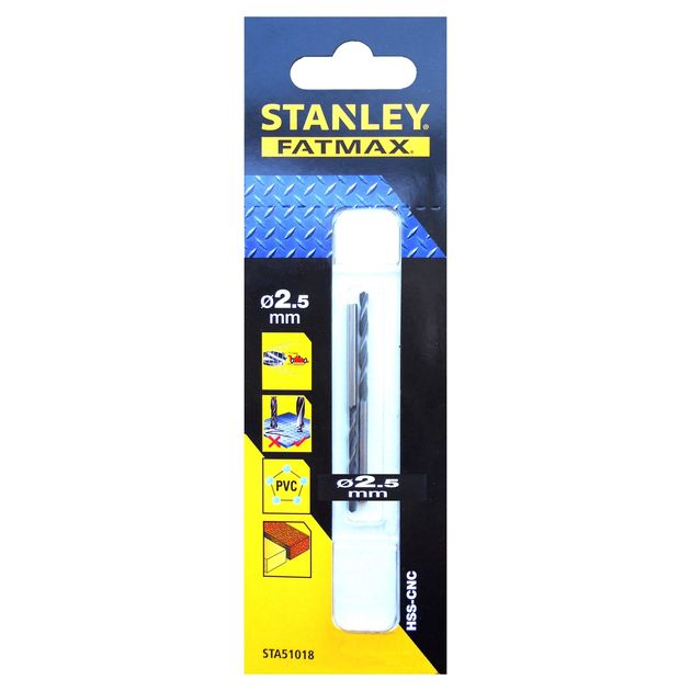 Сверло универсальное STANLEY 2,5 мм (металл/дерево/пластик), фото  | SNABZHENIE.com.ua