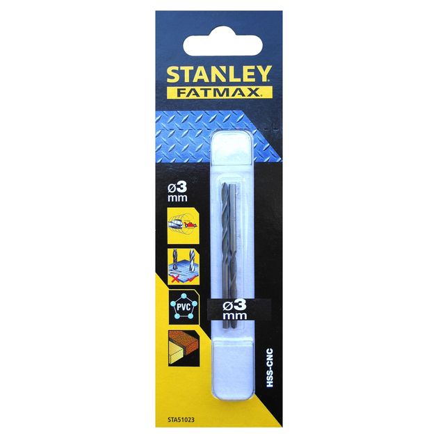Сверло STANLEY 3 мм универсальное для металла, дерева, пластика, фото  | SNABZHENIE.com.ua