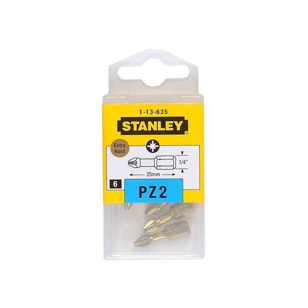 Отверточная насадка STANLEY PZ2 1/4" x 25 мм, 6 шт (1-13-635), фото , изображение 2 | SNABZHENIE.com.ua Отверточная насадка STANLEY PZ2 1/4" x 25 мм, 6 шт (1-13-635), фото , изображение 2 | SNABZHENIE.com.ua