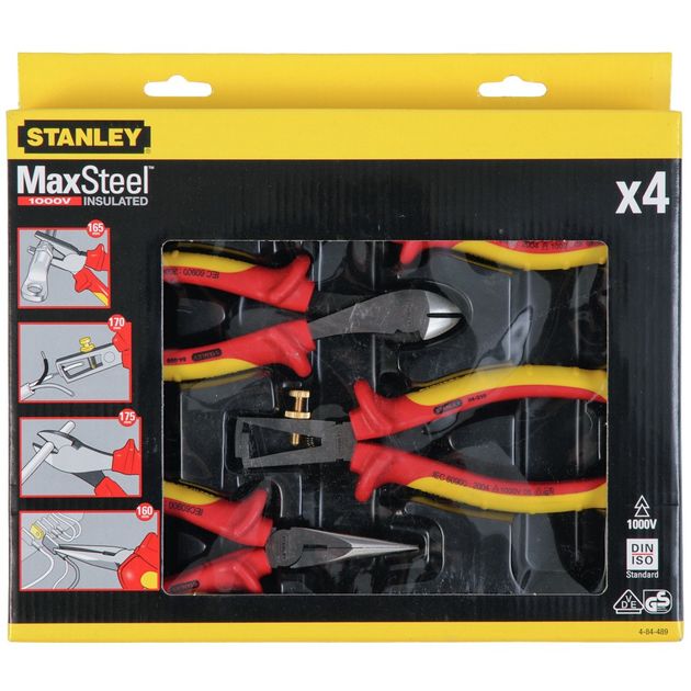 Набор диэлектрических инструментов STANLEY MaxSteel, 4 шт., фото , изображение 2 | SNABZHENIE.com.ua Набор диэлектрических инструментов STANLEY MaxSteel, 4 шт., фото , изображение 2 | SNABZHENIE.com.ua