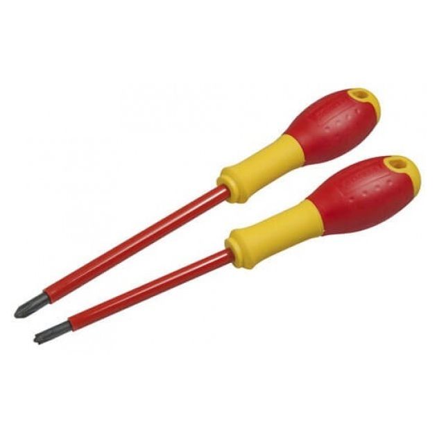 Набір отверток діелектричних STANLEY FatMax VDE до 1000 В, PH1 x 100 мм, PH2 x 125 мм, 2 шт (FMHT0-62648), фото , зображення 2 | SNABZHENIE.com.ua