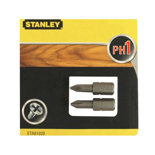 Набор отверточных насадок STANLEY PH1, 25 мм, 2 шт., фото  | SNABZHENIE.com.ua