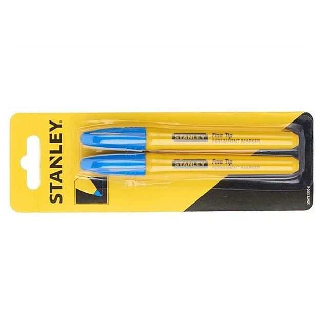 Маркеры STANLEY Fine Tip, синие, 2 шт (STHT81390-0), фото  | SNABZHENIE.com.ua