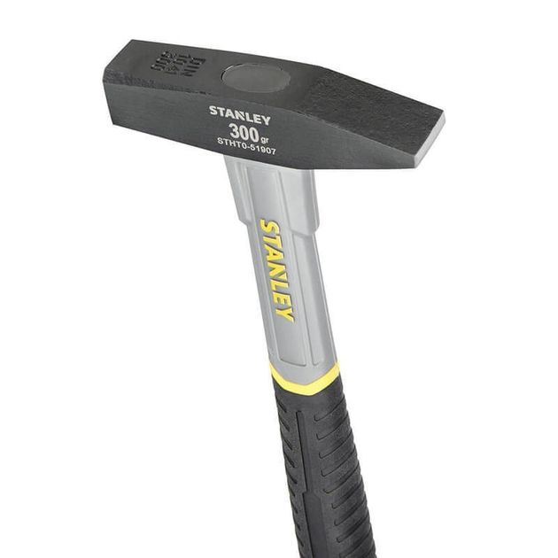 Молоток слесарний STANLEY Fiberglass, зі скловолоконною прорезиненою ручкою, 300 г (STHT0-51907), фото , зображення 3 | SNABZHENIE.com.ua Молоток слесарний STANLEY Fiberglass, зі скловолоконною прорезиненою ручкою, 300 г (STHT0-51907), фото , зображення 3 | SNABZHENIE.com.ua