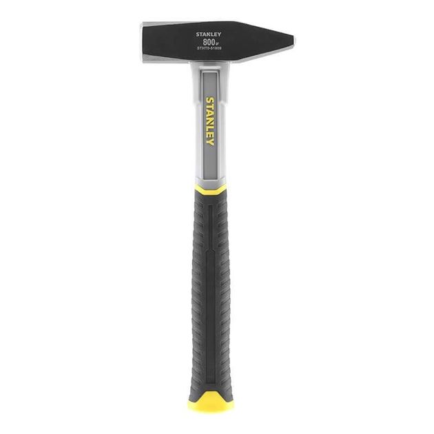 Молоток слесарний STANLEY Fiberglass, з скловолоконною прорезиненою ручкою, 800 г (STHT0-51909), фото , зображення 2 | SNABZHENIE.com.ua Молоток слесарний STANLEY Fiberglass, з скловолоконною прорезиненою ручкою, 800 г (STHT0-51909), фото , зображення 2 | SNABZHENIE.com.ua