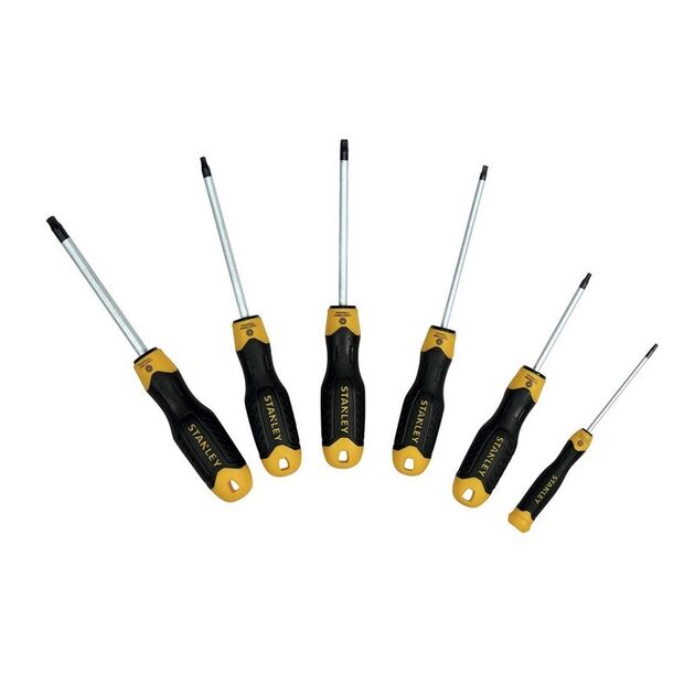 Набір викруток STANLEY CushionGrip Torx, з ложементом, 6 штук (STMT1-74182), фото , зображення 2 | SNABZHENIE.com.ua Набір викруток STANLEY CushionGrip Torx, з ложементом, 6 штук (STMT1-74182), фото , зображення 2 | SNABZHENIE.com.ua