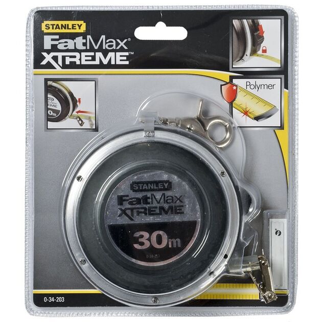 Рулетка STANLEY FatMax 30 м с автосмоткой 9,5 мм (0-34-203), фото , изображение 3 | SNABZHENIE.com.ua Рулетка STANLEY FatMax 30 м с автосмоткой 9,5 мм (0-34-203), фото , изображение 3 | SNABZHENIE.com.ua