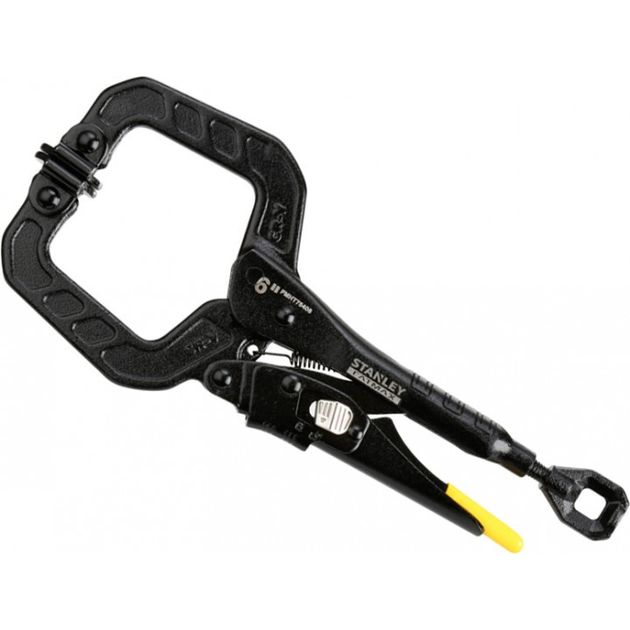 Зажимные клещи STANLEY FATMAX 150 мм с фиксатором и С-образными губками, фото  | SNABZHENIE.com.ua