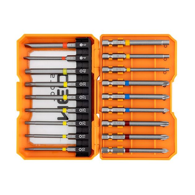 Біти Neo tools SL,PH,PZ,H,TX, 75мм, сталь S2, кейс набір 18шт, фото , изображение 3 | SNABZHENIE.com.ua