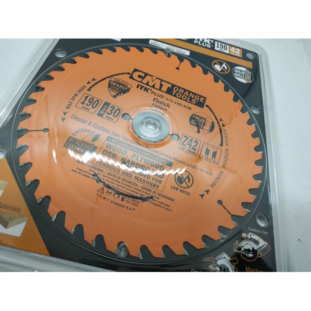 Диск пильный 190 х 30 мм, Z 42, для поперечного пиления CMT, фото , изображение 6 | SNABZHENIE.com.ua