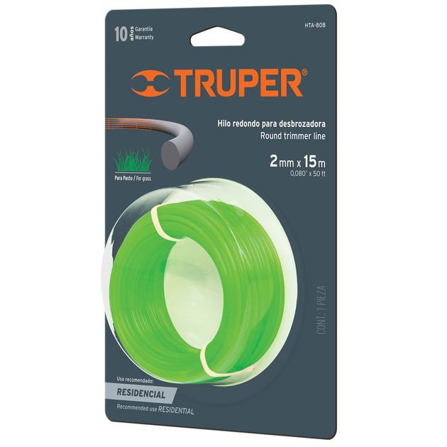 Леска для триммера TRUPER 5/64 дюйма, круглая, блистер, фото  | SNABZHENIE.com.ua