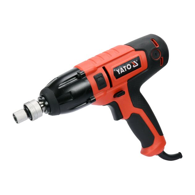 Гайковерт ударний мережевий YATO 1/4 HEX x 1/2 F, 450 Вт, 450 Нм, 3300 об/мин + 4 головки та кейс (YT-82020), фото , зображення 3 | SNABZHENIE.com.ua