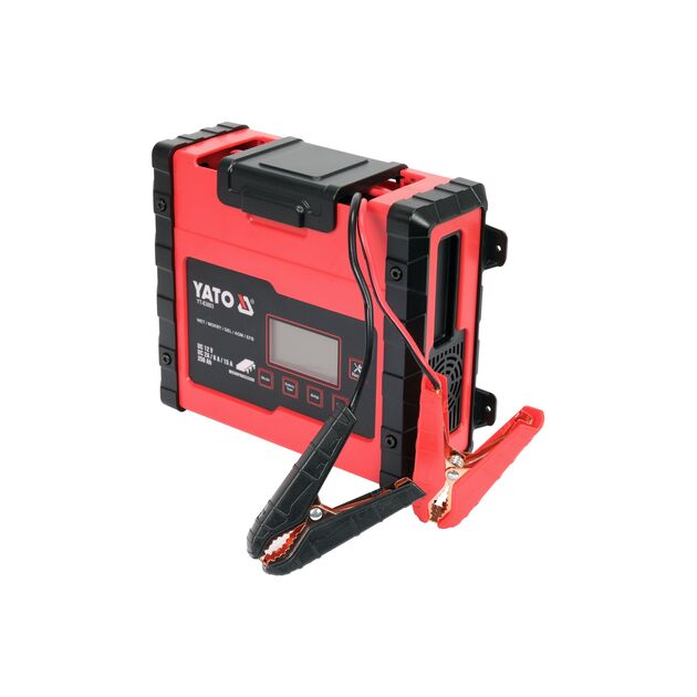 Зарядний пристрій мережевий з LCD дисплеєм 230В YATO для акумуляторів 12V-2/8/15А, макс. 240Аг., фото , зображення 2 | SNABZHENIE.com.ua