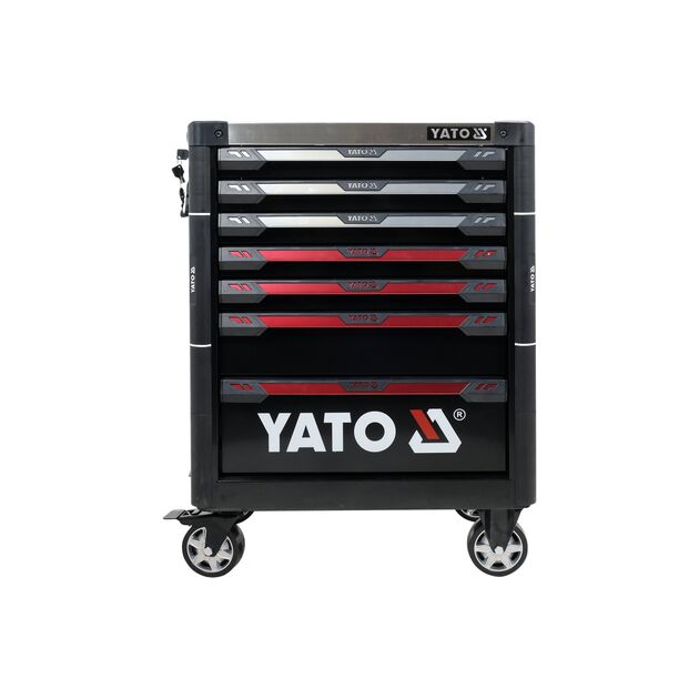 Шафа з інструментами YATO, на колесах, 7 шухляд, 157 елементів, фото , изображение 2 | SNABZHENIE.com.ua