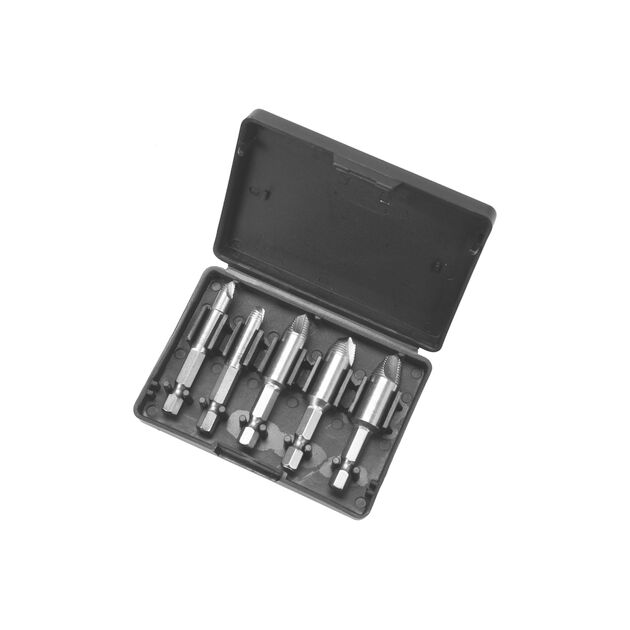 Набір екстракторів для видалення зламаних гвинтів YATO HEX 1/4, HSS 4241, 5 шт (YT-06035), фото , зображення 2 | SNABZHENIE.com.ua