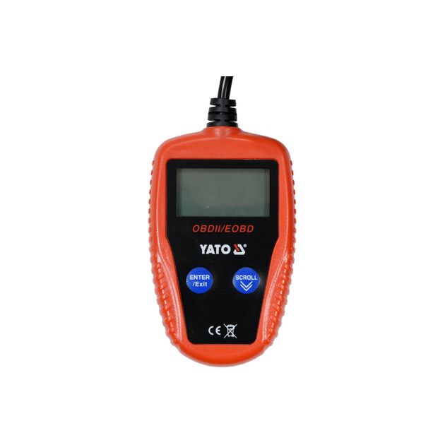 Тестер OBD2 для автомобилей YATO с LCD-дисплеем (YT-72977), фото , изображение 2 | SNABZHENIE.com.ua