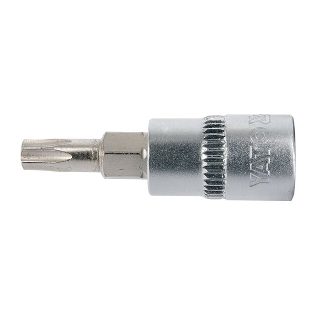 Головка торцева з насадкою TORX Т25, квадрат 1/4, довжина 37 мм YATO (YT-04305), фото , зображення 2 | SNABZHENIE.com.ua