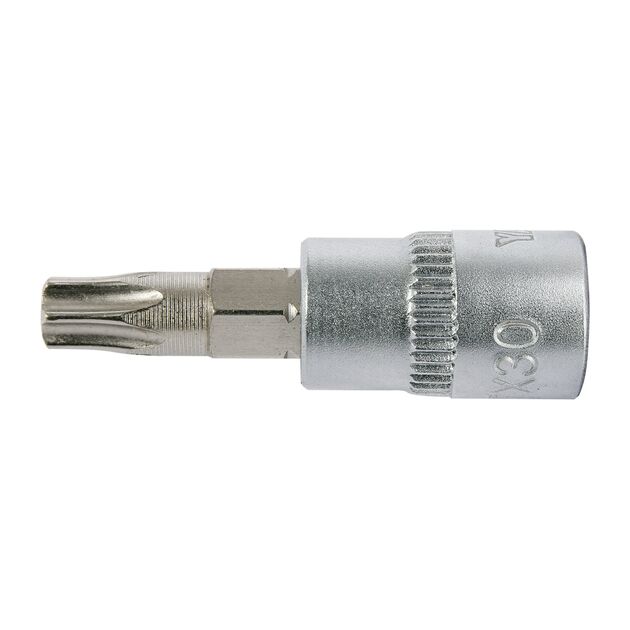 Головка торцева з насадкою TORX Т30, квадрат 1/4, довжина 37 мм YATO (YT-04306), фото , зображення 2 | SNABZHENIE.com.ua