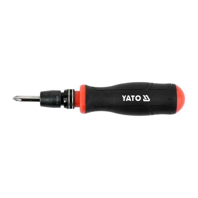 Отвертка реверсивная YATO HEX-1/4 с набором бит 28 шт + чехол, фото , изображение 2 | SNABZHENIE.com.ua