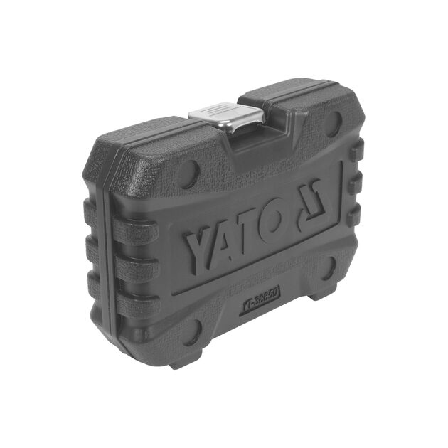 Набор торцевых головок SPLINE YATO 1/4", М4.5-М13 с насадками, фото , изображение 3 | SNABZHENIE.com.ua