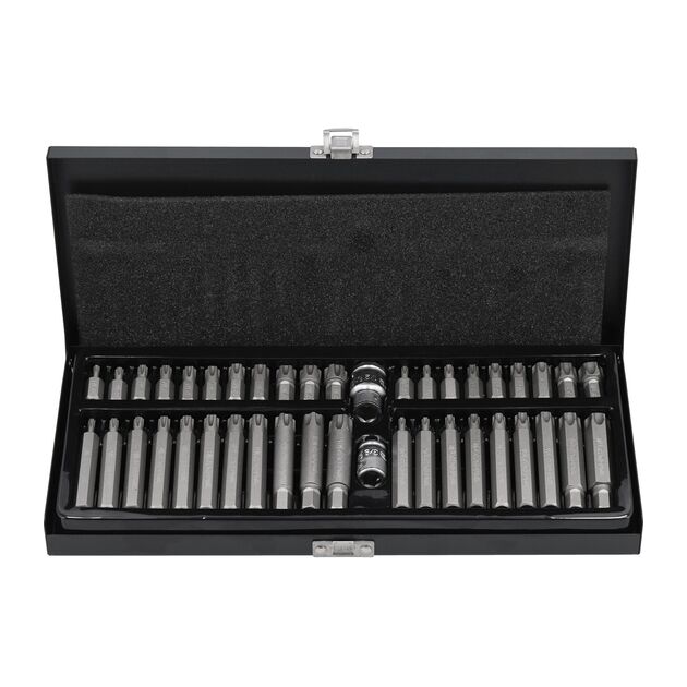 Набір біт TORX SECURITY & RIBE M4-M14 + перехідник 1/2, 42 елем YATO (YT-0420), фото , зображення 2 | SNABZHENIE.com.ua