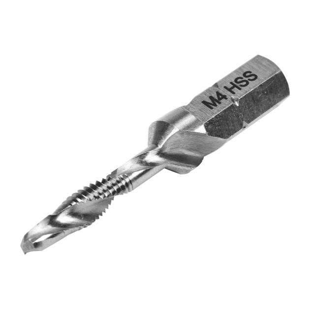 Сверло-метчик YATO М4x0.7 мм, HSS М2, HEX-1/4, l=39/6 мм, фото , изображение 2 | SNABZHENIE.com.ua
