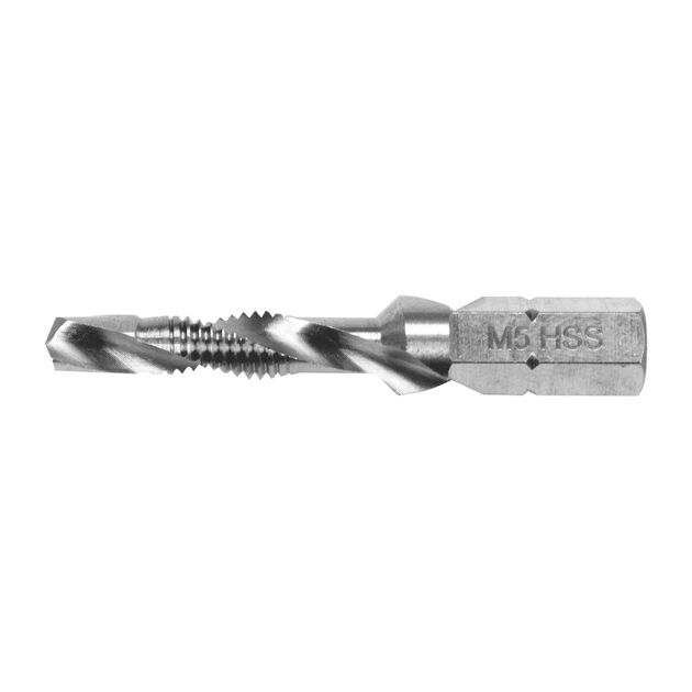 Сверло-метчик YATO М5 х 0.8 мм, HSS М2, HEX-1/4, 41/7 мм, фото , изображение 2 | SNABZHENIE.com.ua