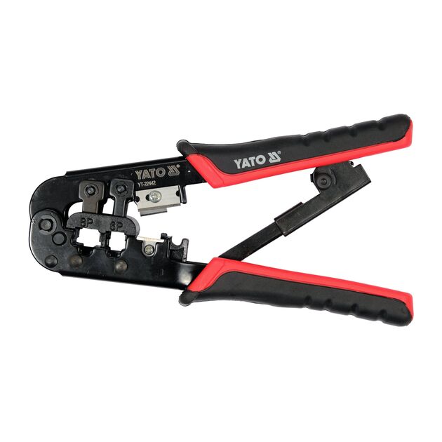 Клещи обжимные и stripping для проводов YATO, RJ45, RJ11, 190 мм, фото , изображение 2 | SNABZHENIE.com.ua