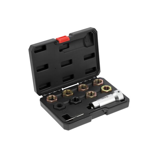 Набір засобів для ремонту гвинтової різьби YATO 3/4", 13/16", М20-24 з кроками 1, 1,25, 1,5, 2 [10], фото , зображення 2 | SNABZHENIE.com.ua