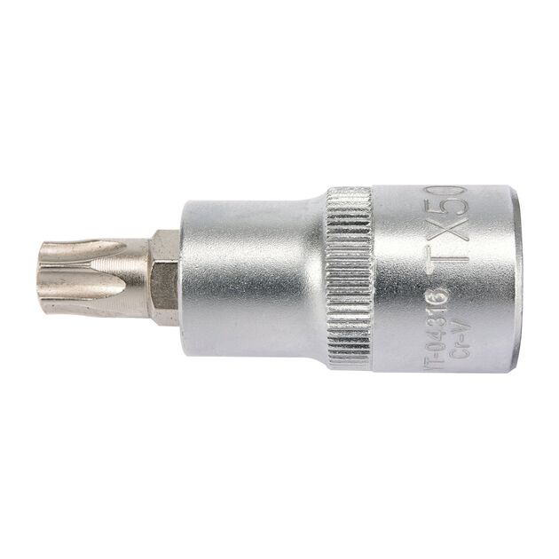 Головка торцева з насадкою TORX Т50, квадрат 1/2, довжина 55 мм YATO (YT-04316), фото , зображення 2 | SNABZHENIE.com.ua