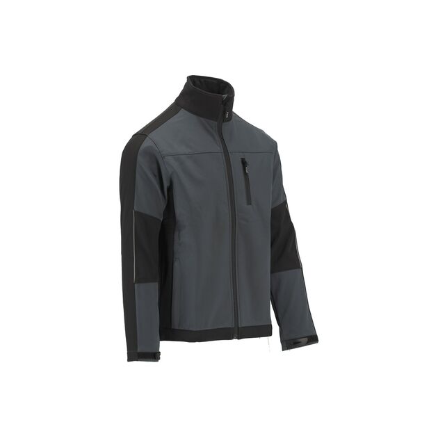 Куртка робоча SOFTSHELL YATO розмір XXL, чорна-темно-сіра, 3 кишені, 96% поліестер та 4% спандекс., фото , зображення 2 | SNABZHENIE.com.ua