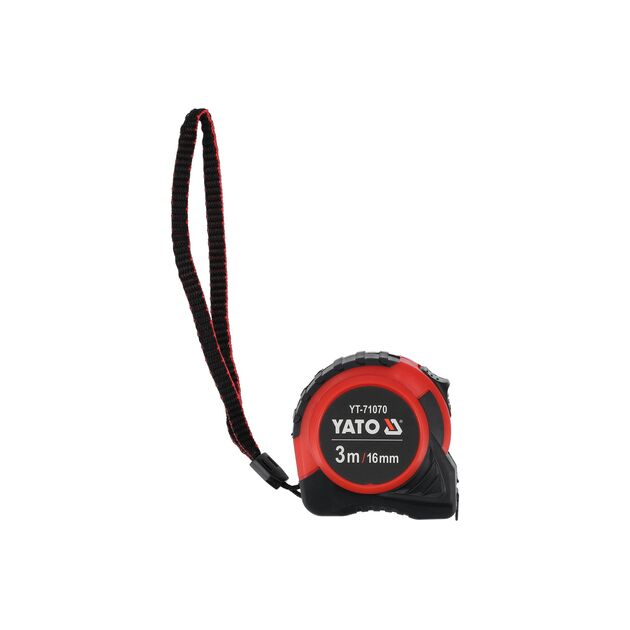 Рулетка YATO L = 3 м x 16 мм, сталевою стрічкою, нейлоновим покриттям (YT-71070), фото , зображення 2 | SNABZHENIE.com.ua
