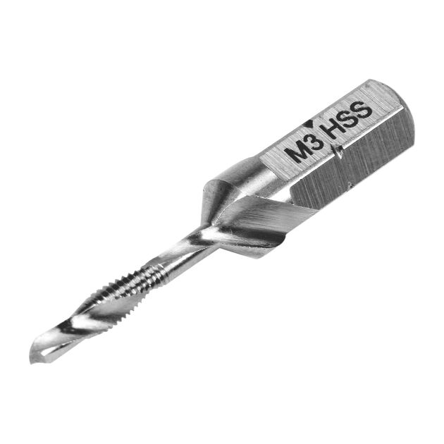 Сверло-метчик YATO М3 х 0.5 мм, HSS М2, HEX-1/4, 36/5 мм, фото , изображение 2 | SNABZHENIE.com.ua