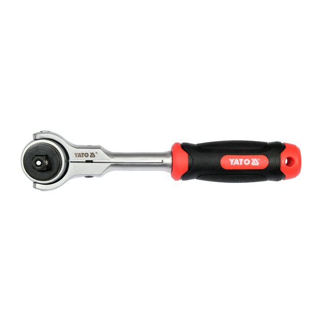 Тріщотка-вороток YATO, 3/8", довжина 195 мм, фото , изображение 2 | SNABZHENIE.com.ua