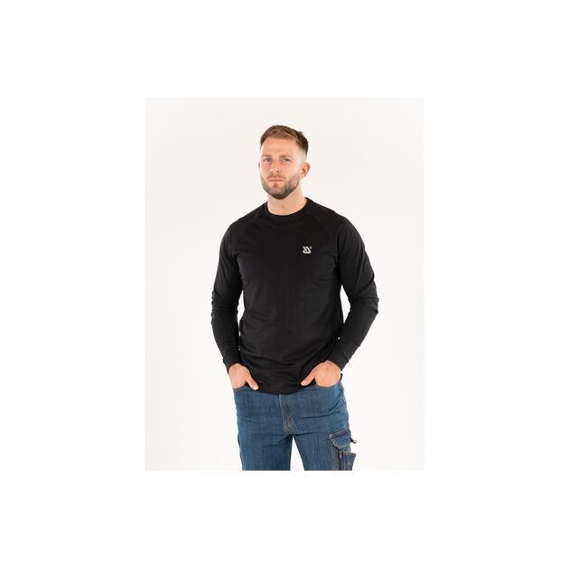 Футболка чорна, з довгими рукавами YATO розм. XL/ 76 см х 58 см, 100%- бавовна [40], фото , зображення 2 | SNABZHENIE.com.ua