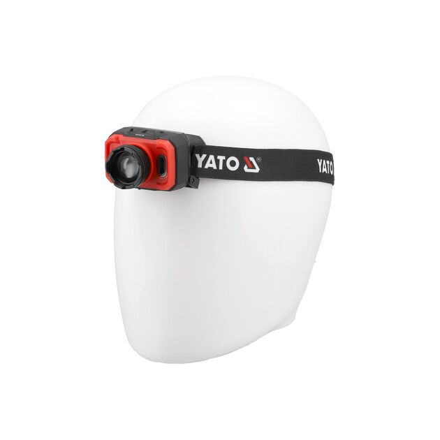 Налобный фонарь YATO, диодный, 3 режима, питание Li-Po 3,7 В, 1,2 Ач, фото , изображение 2 | SNABZHENIE.com.ua