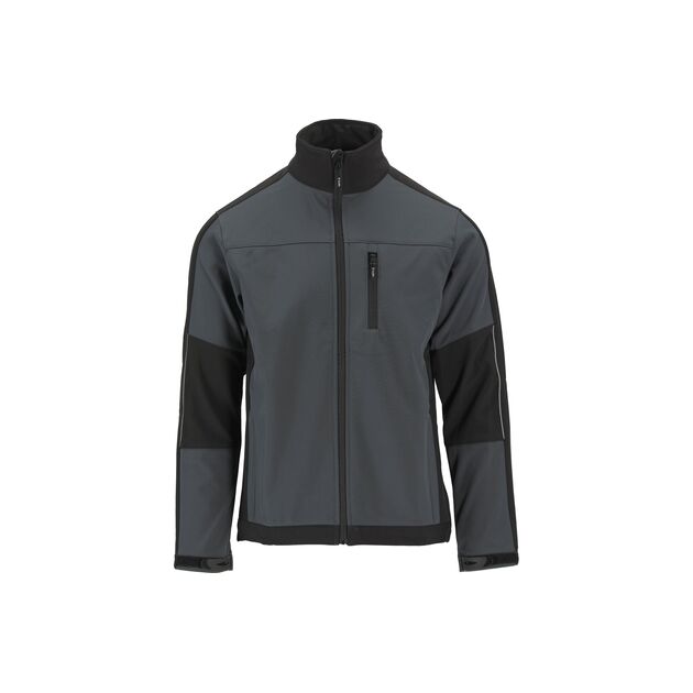 Куртка робоча SOFTSHELL YATO розмір XXXL, чорна-темно-сіра, 3 кишені, 96% поліестер і 4% спандекс, фото , зображення 3 | SNABZHENIE.com.ua