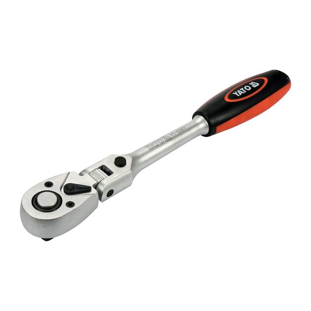 Трещотка шарнирная 1/2", 290 мм, 72 зубца YATO (YT-0327), фото , изображение 2 | SNABZHENIE.com.ua