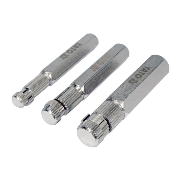 Знаряддя для викручування ніпелів YATO 3/8", 1/2", 3/4", 3 елем., фото , зображення 2 | SNABZHENIE.com.ua