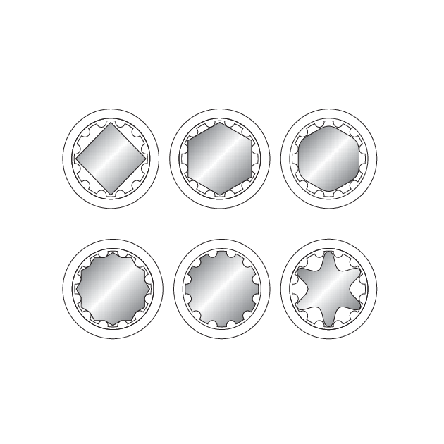 Головка торцева Spline, квадрат 1/2, 22 мм, довжина 38 мм YATO (YT-1474), фото , зображення 2 | SNABZHENIE.com.ua