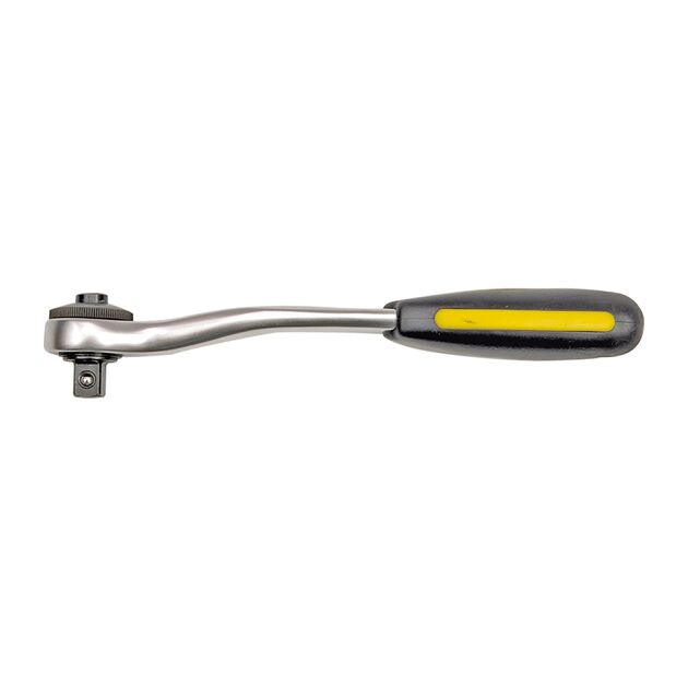 Тріщатка VOREL 3/8", вигнута, L=200 мм, 72T, CrV, фото , изображение 2 | SNABZHENIE.com.ua
