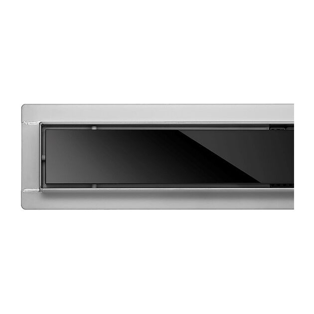 Трап підлоговий лінійний з нержавіючої сталі FALA WET-DRY BLACK GLASS; 70х 7х 2 см, сифон- 52 мм [6], фото , зображення 2 | SNABZHENIE.com.ua