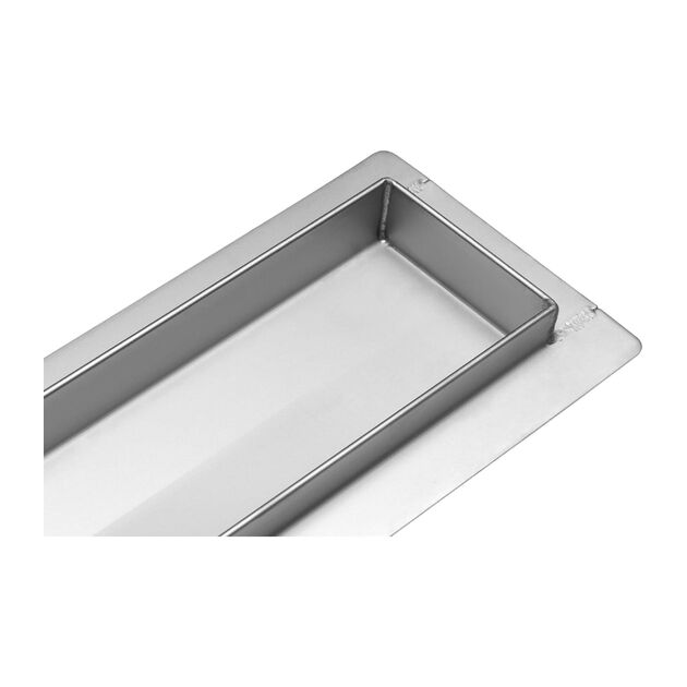 Трап душевой из нержавеющей стали WHITE GLASS FALA, 80х7х7 см, фото , изображение 3 | SNABZHENIE.com.ua