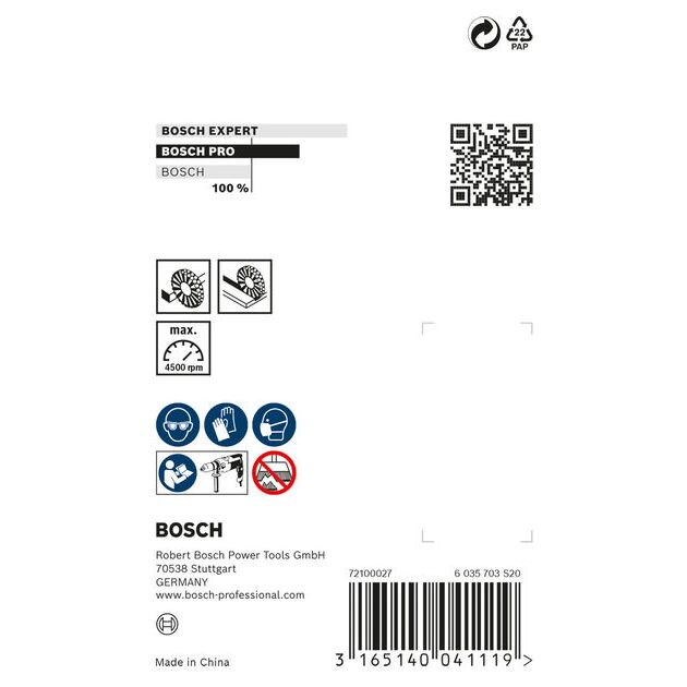 Щітка дискова, хвилястий дріт, сталь, 75 x 0,2 мм BOSCH, фото , изображение 5 | SNABZHENIE.com.ua
