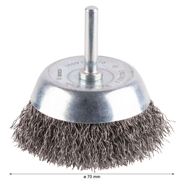 Щетка чашечная 6 мм 0,3 Х 70 м витая сталь BOSCH, фото , изображение 4 | SNABZHENIE.com.ua