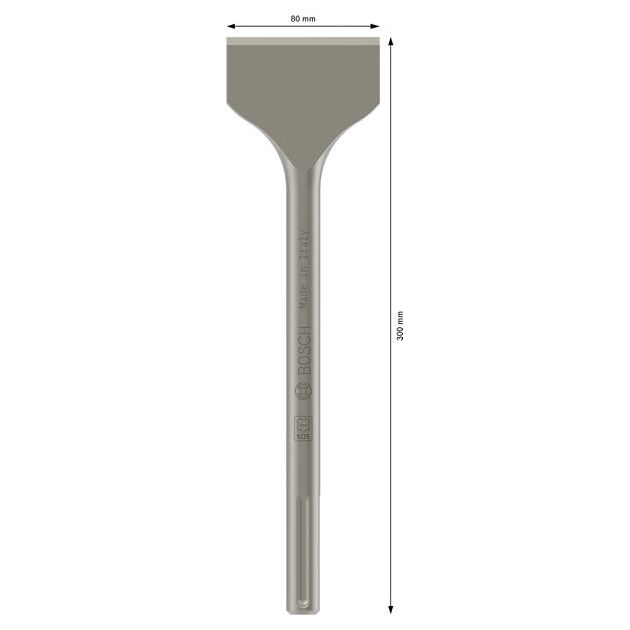 Зубило лопаточное 80x300 мм SDS-max 1 шт, BOSCH (1618601008), фото , изображение 4 | SNABZHENIE.com.ua