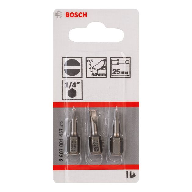 Насадка для загвинчування Extra-Hart S 0,5x4,0, 25 мм BOSCH, фото , зображення 2 | SNABZHENIE.com.ua
