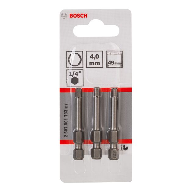 Насадка для загвинчування Extra-Hart HEX 4, 49 мм BOSCH, фото , зображення 2 | SNABZHENIE.com.ua